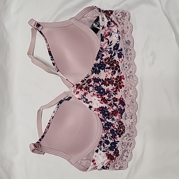 NWT Adore Me floral racer back bra with front closure 32b - Picture 2 of 3